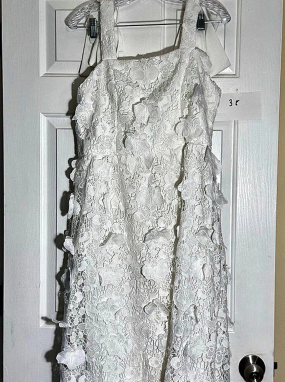 MOTF Lace Maxi Dress in White Size Large Like New
